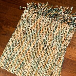 Multicolor Woven Fringe Rug